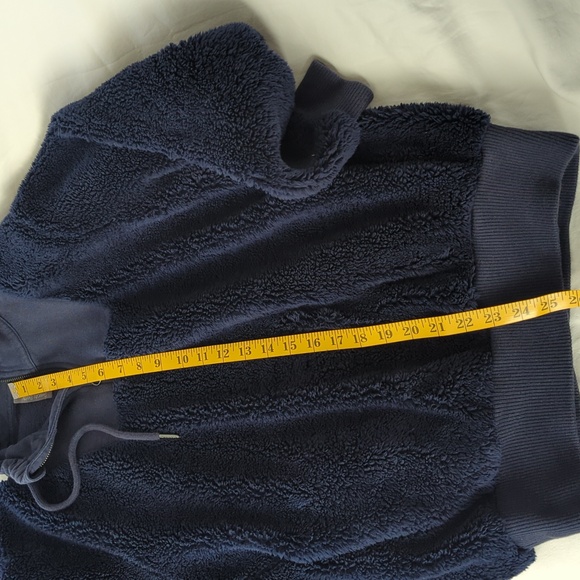 Sweaty Betty Navy Sherpa Quarter Zip Pullover Women's Size 10 - Picture 6 of 6